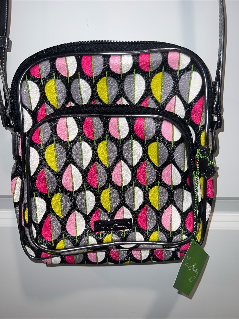 Vera Bradley Double Zip Crossbody in Moon Drops NWT